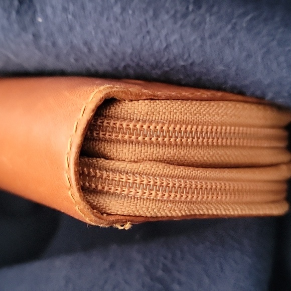 Vintage Leather Company Full Zip Coin & Keyholder In Cognac - Picture 6 of 10